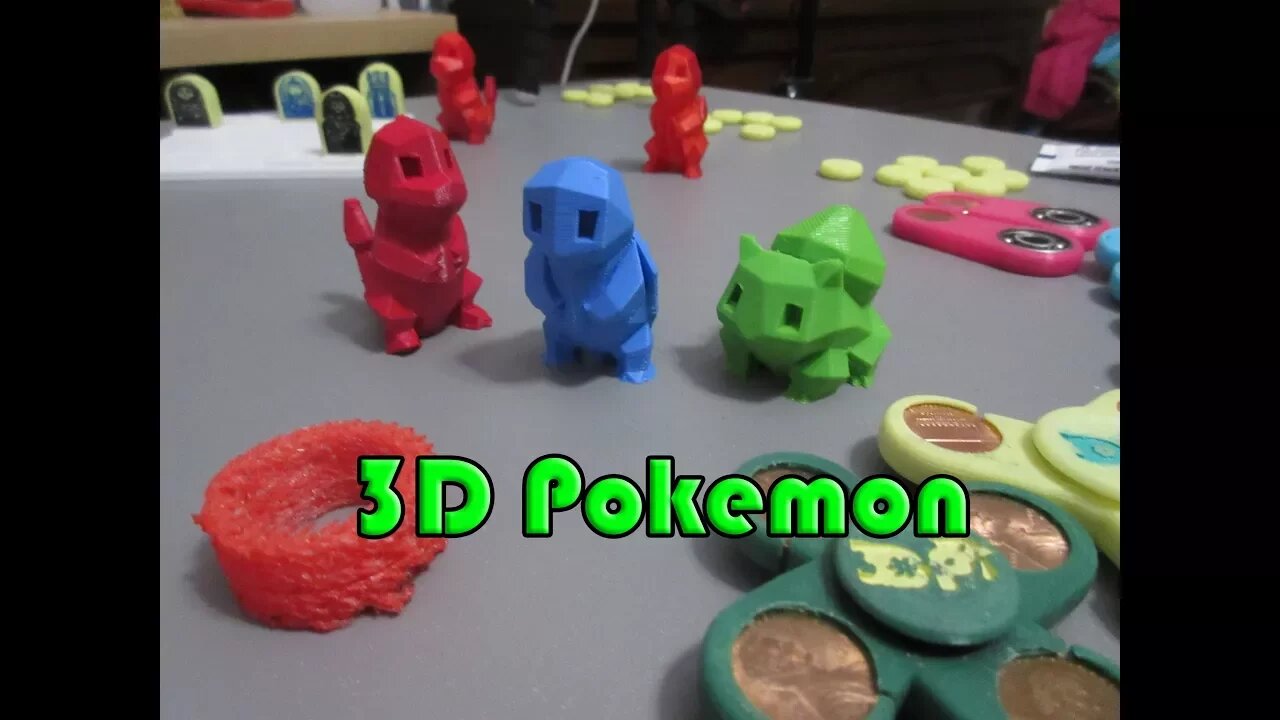 Two effects from one extruder, Starter Pokemon 3D Prints