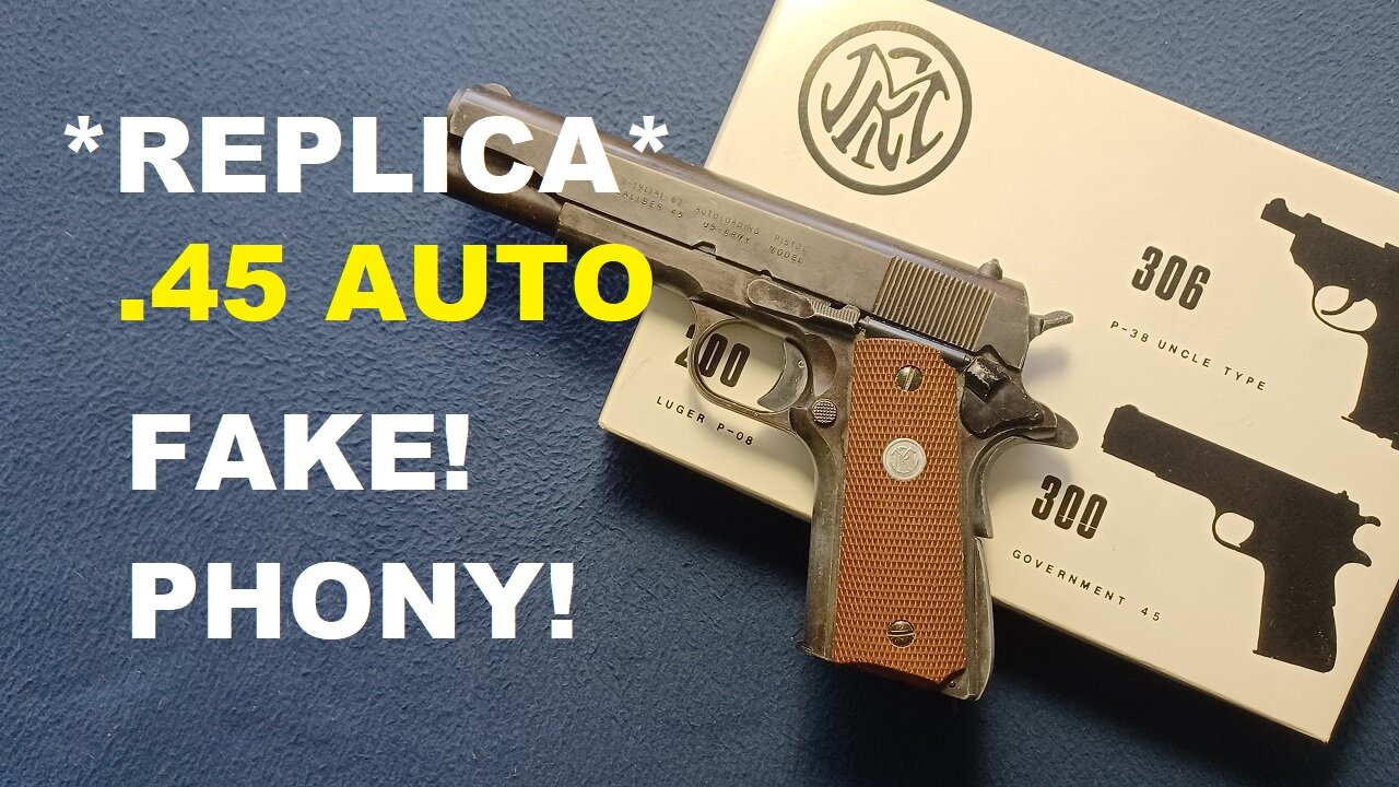 SHOW AND TELL 156: M-1911-67 AUTOLOADING PISTOL .45, JRCM Model #300 Die-Cast Replica, blue finish