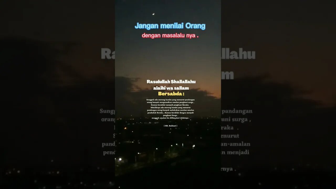 Jangan menilai orang dari masalalu nya .