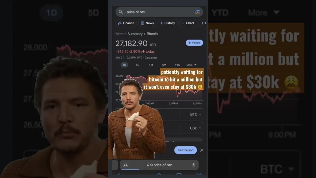 Bitcoin to a million, KEEP HODLING 😤 #bitcoin #crypto #shorts