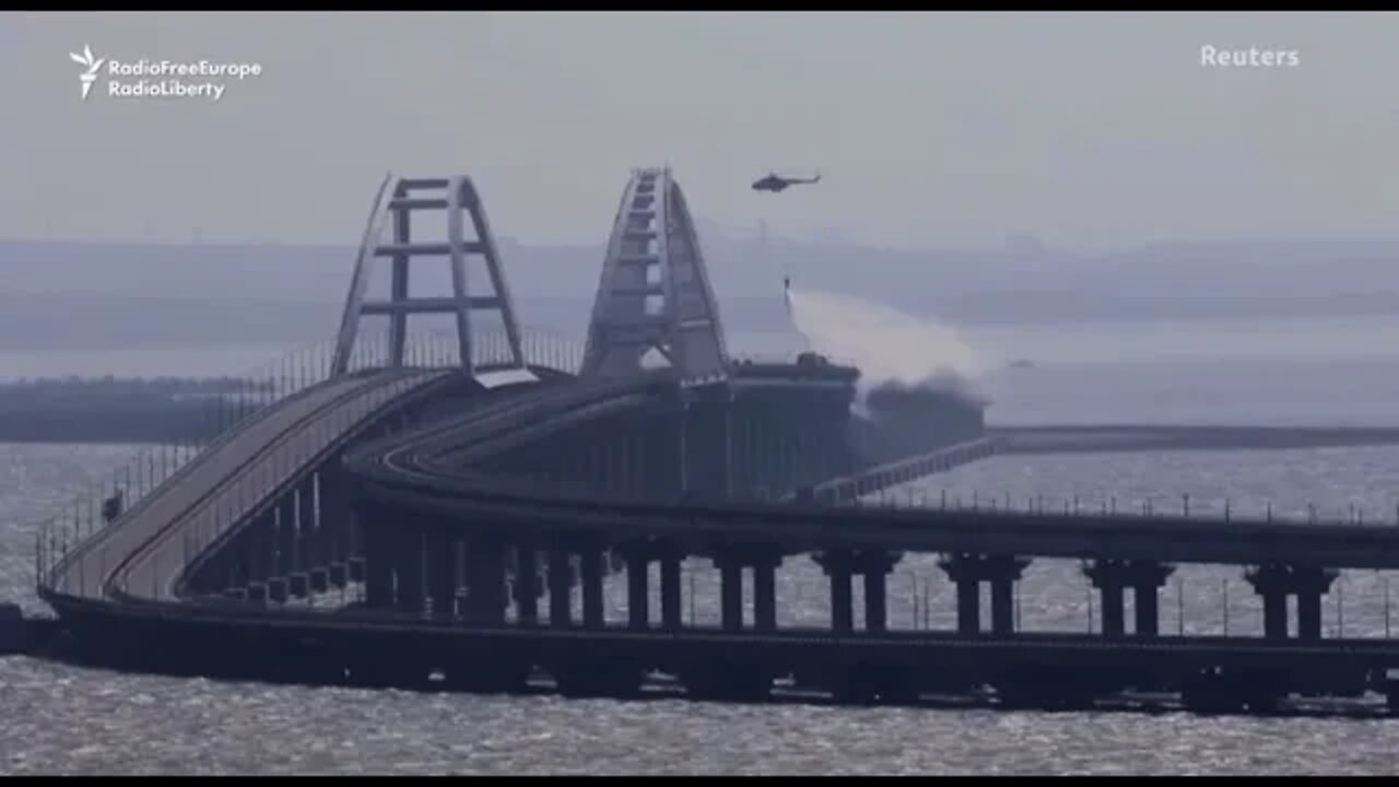 The Crimea bridge from Russia to Crimea badly damaged in blast￼