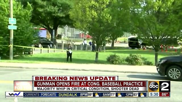 Congressman shot, critically injured at practice