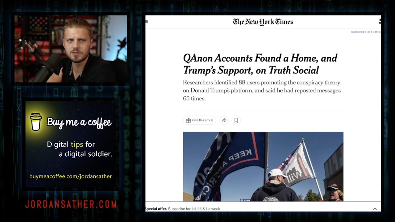 Careful Of Those QAnon-ers on Truth Social! (New York Times & Newsguard Attack Trump's Platform)