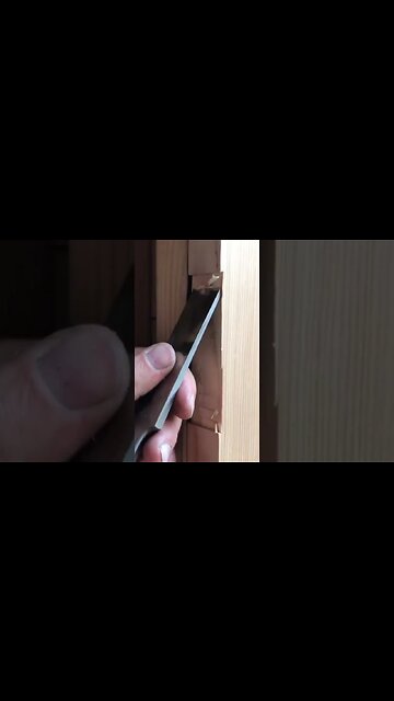 Hand-Forged Door Hinge Installation #shorts