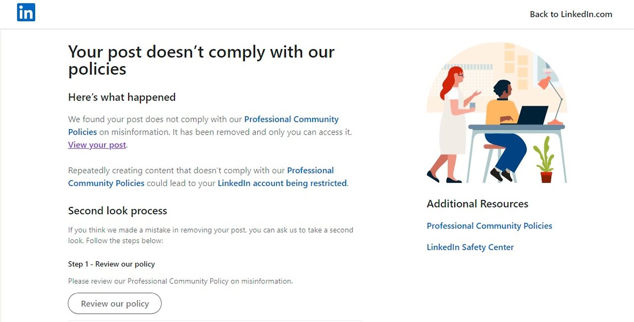 Linkedin Removes My Video Showing Shedding Concern in Pfizer Study