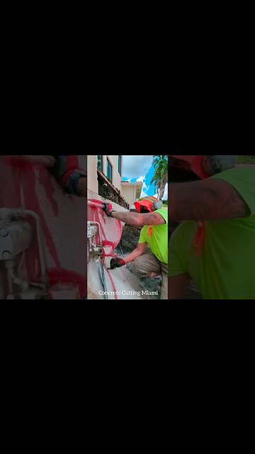 Cutting a pool in Miami lakes