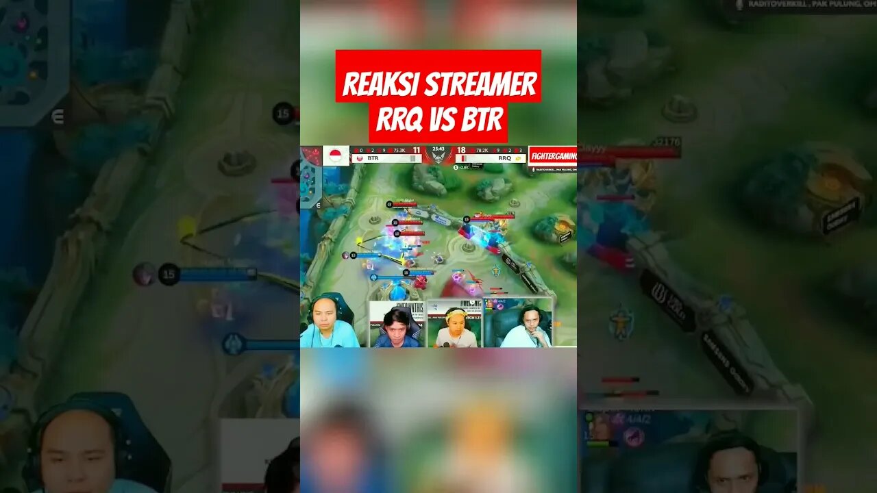 REAKSI STREAMER RRQ vs BTR #shortsvideo #mobilelegend #shortviral #shorts
