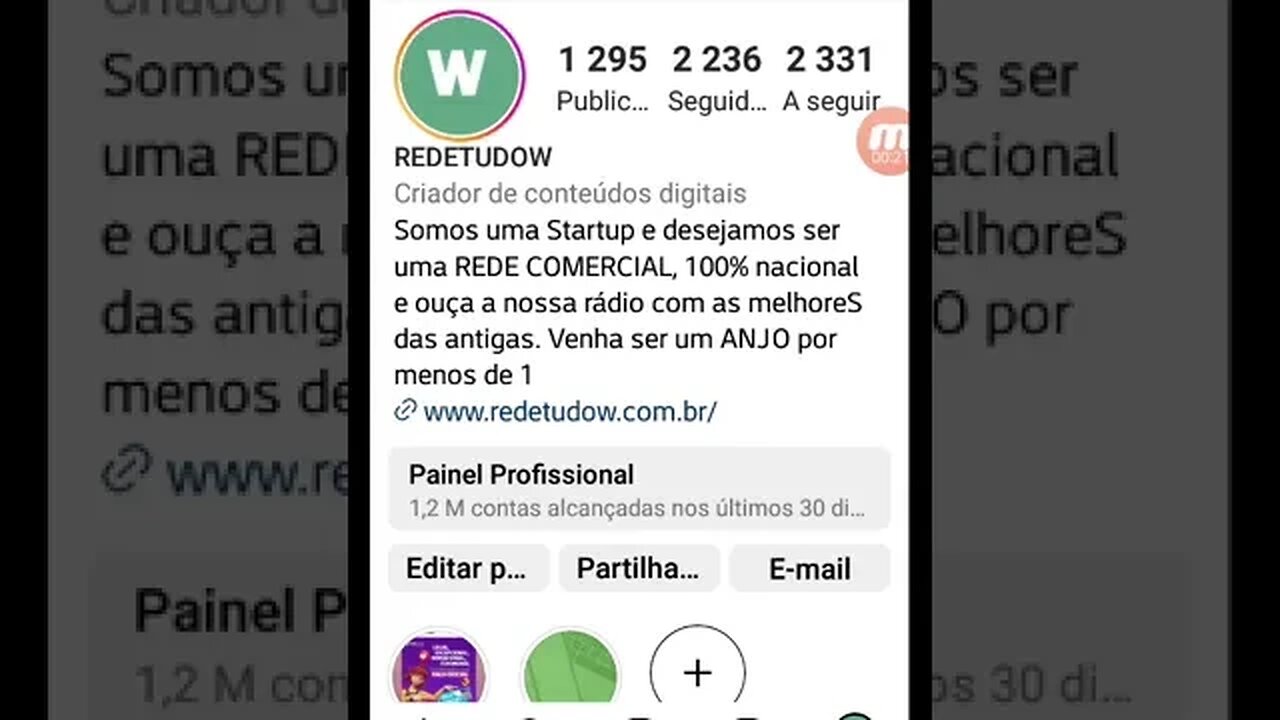 1.2 Milhões de contas alcançadas no Instagram do REDETUDOW em Fevereiro de 2023