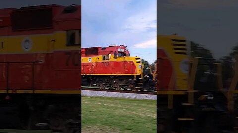 Florida East Coast Railway FEC-107 with 703 at Daytona Beach Golf Club July 29 2023 #railfanrob