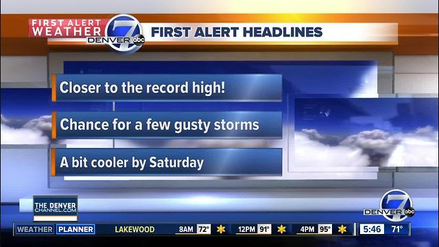 Cooler, with a better chance of storms to end the week