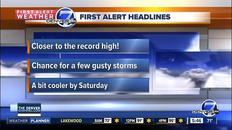 Cooler, with a better chance of storms to end the week