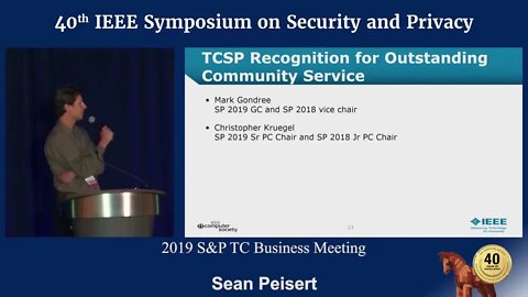 IEEE S&P 2019 TC Business Meeting