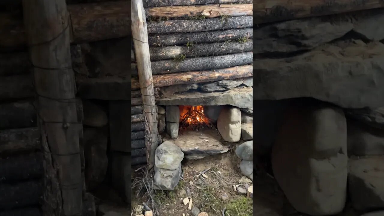 A tour of the bushcraft shelter #bushcraftshelter #bushcraft #shelterbuilding