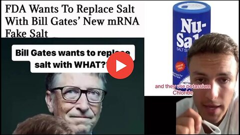 BILL GATES WANTS TO REPLACE SALT WITH WHAT?