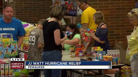 J.J. Watt: Donations in Pewaukee have 'just been phenomenal'
