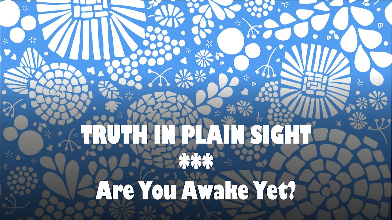 Truth in Plain Sight: Are You Awake Yet?