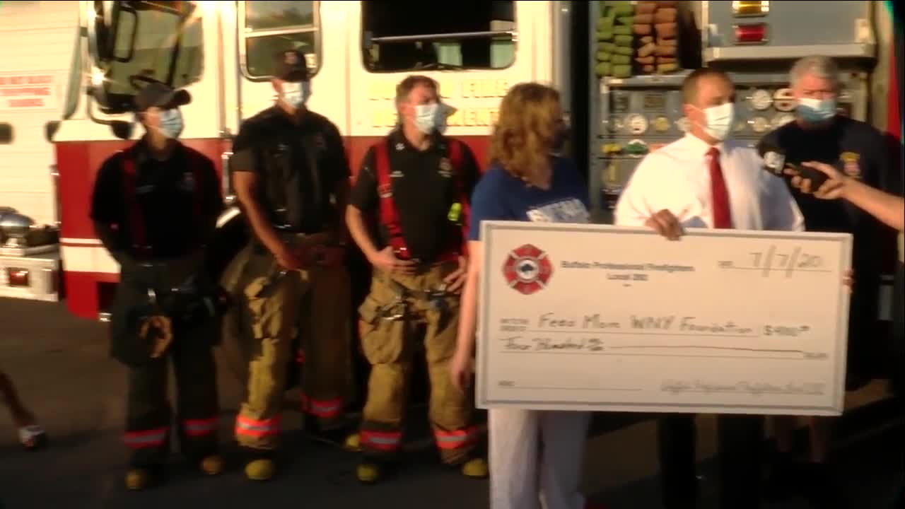 IAFF Local 282 donates $400 to FeedMore WNY