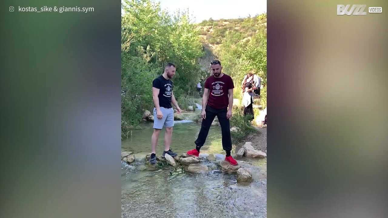Epic kick ends up in epic fall