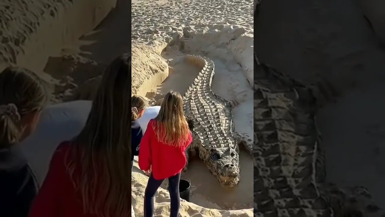 sand crocodile 🐊 art 👏 l#shorts l#sabircool