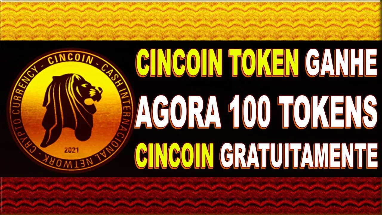 CINCOIN TOKEN GANHE AGORA 100 TOKENS CINCOIN GRATUITAMENTE