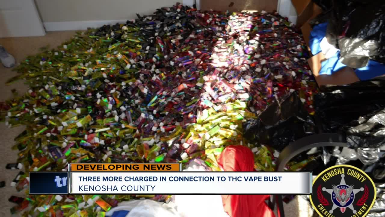 Three more people charged in Kenosha County THC vaping operation