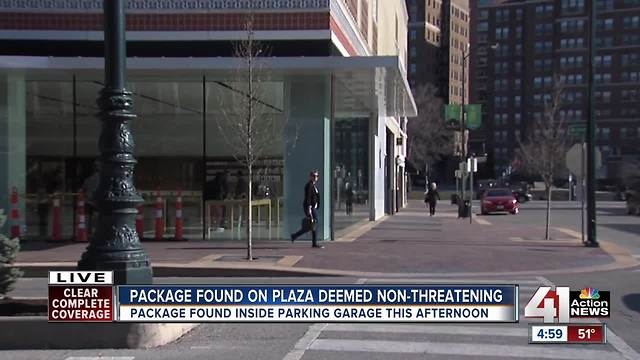 All clear given in Plaza suspicious package