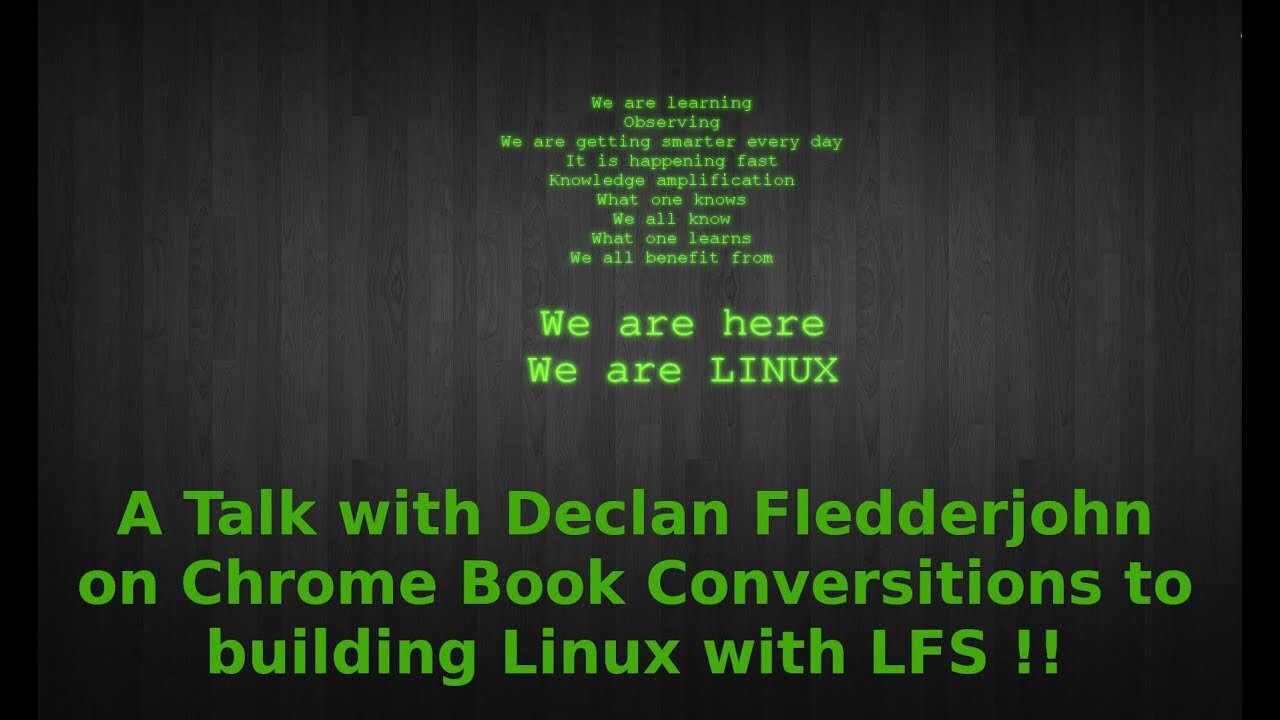 Chrome Book conversions to Linux and Building Linux from Scratch !!!