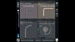 #Blender Metodos para hacer dobleces en tuberias