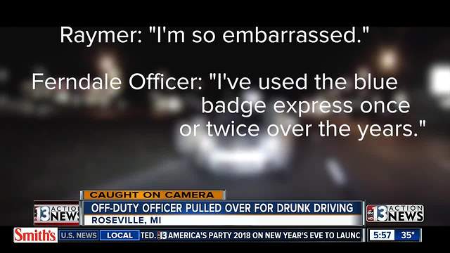 Drunk police officer caught on camera
