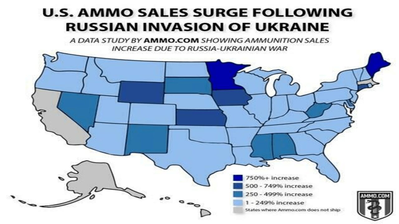 Americans Panic Hoard Ammo (victory cometh not by arms)