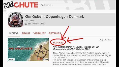 'The Anarchists' Blocked by Bitchute! [10.08.2022]