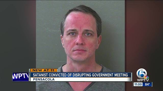 Satanist convicted of disrupting government meeting in Florida