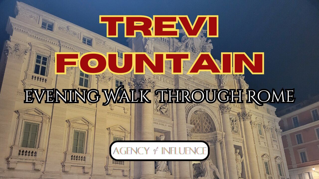 Evening Walk Around the Trevi Fountain | Rome