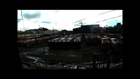 100 MUNI Electric Busses charging in San Francisco