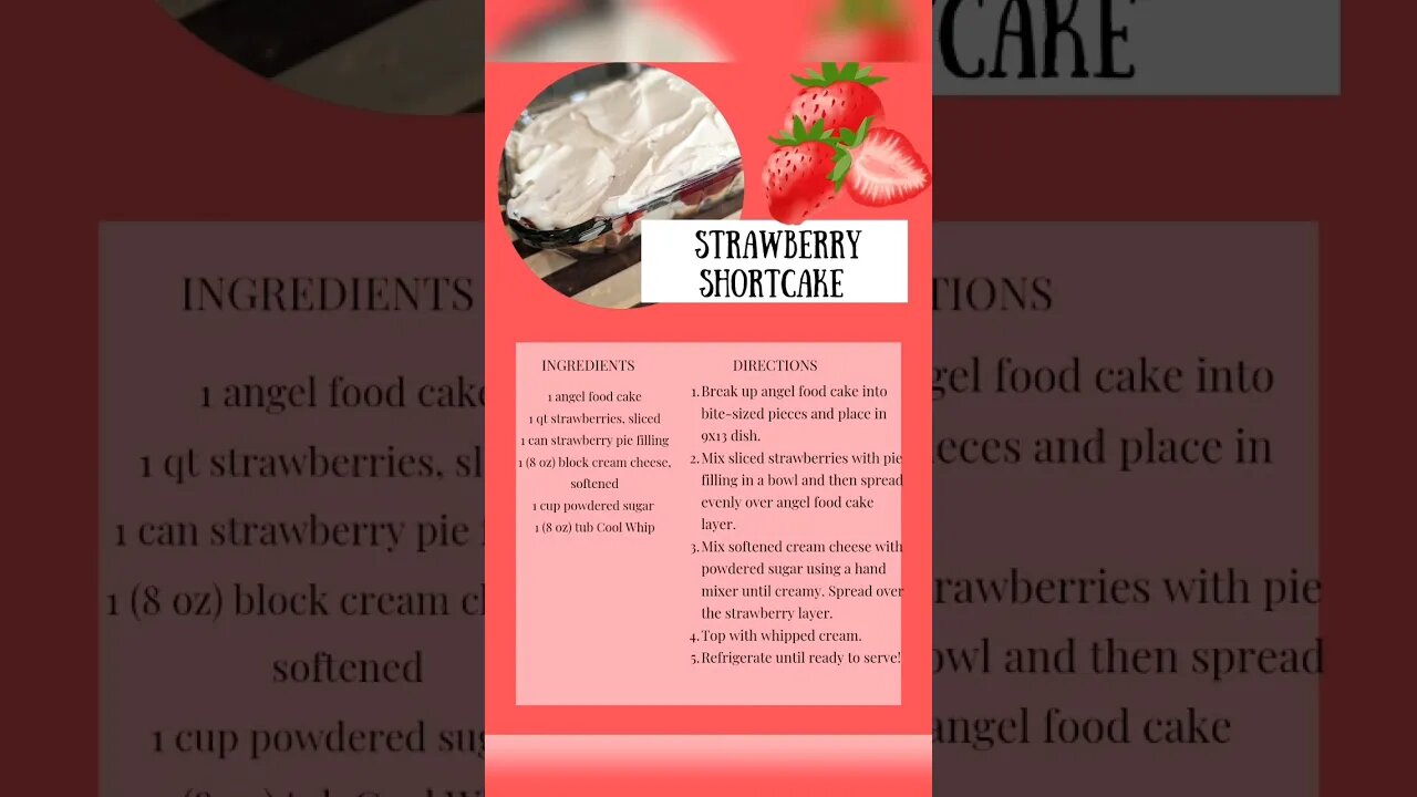 Subbie Sweet! I've made this 4 times already!!! #dessert #easydessert #strawberryshortcake