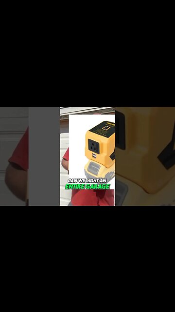 CAN A DEWALT BATTERY LIGHT A GARAGE? #dewalt #emergencypreparedness #preppers #backuppower