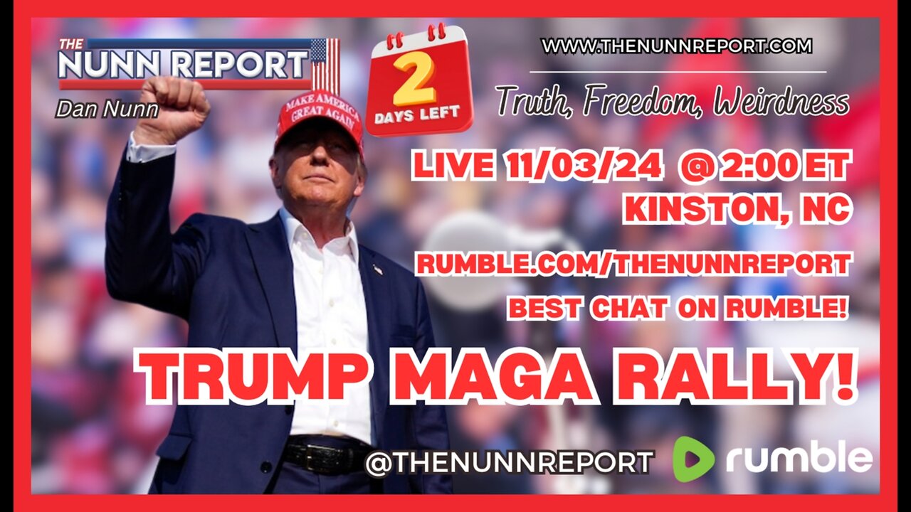 LIVE! Trump MAGA Rally | Kinston, NC | Join “The Landfill” – Best Chat on Rumble!