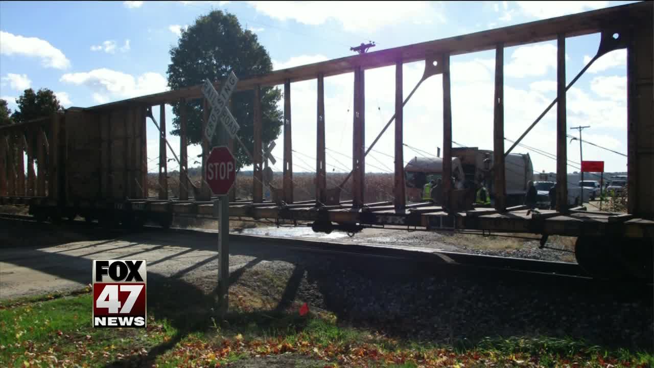 No injuries in train vs. garbage truck crash