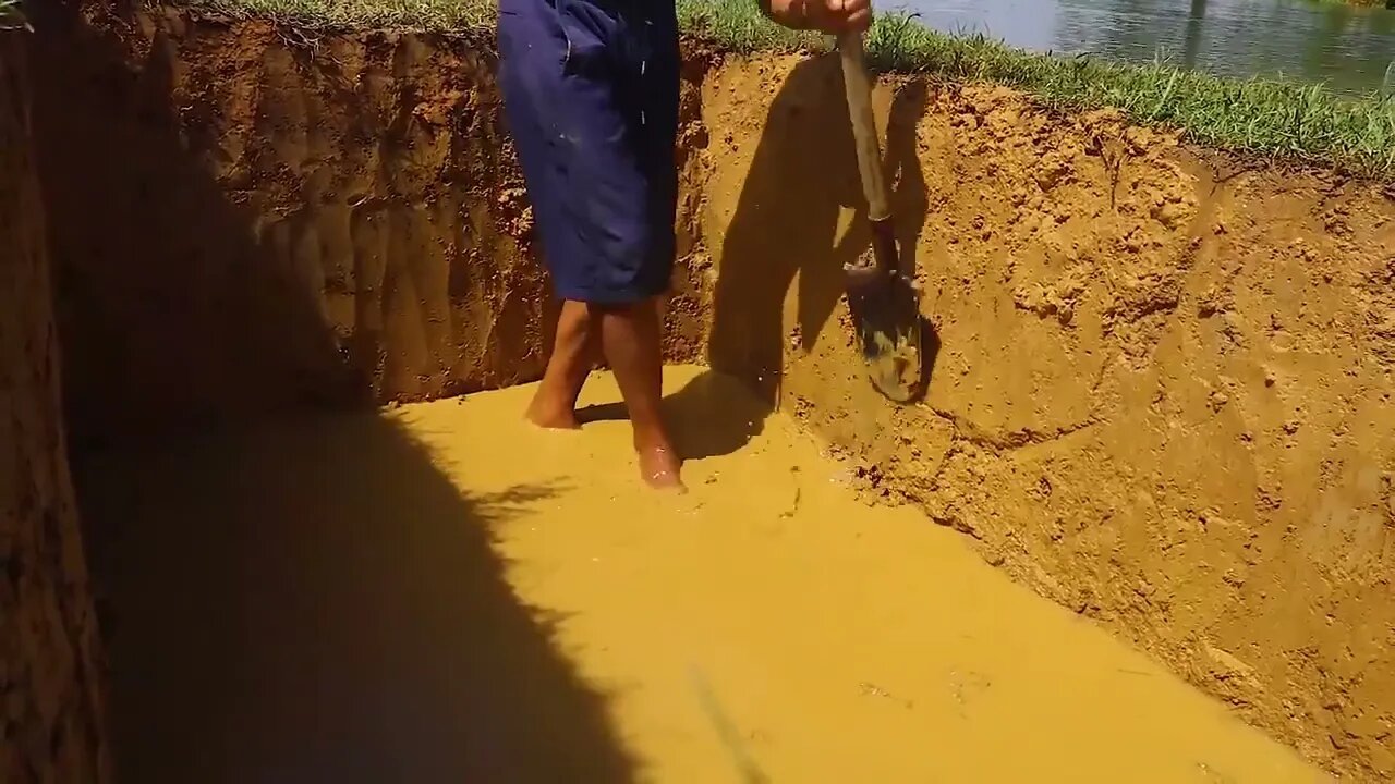 Making Trap To Catch Catfish In The Secret Hole With PVC Pipe & Chicken Eggs-6