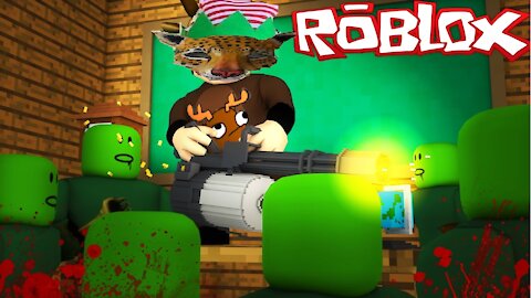 Again Playing Zombie Rush on Roblox