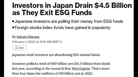 Japanese Investors Ditch ESG Funds