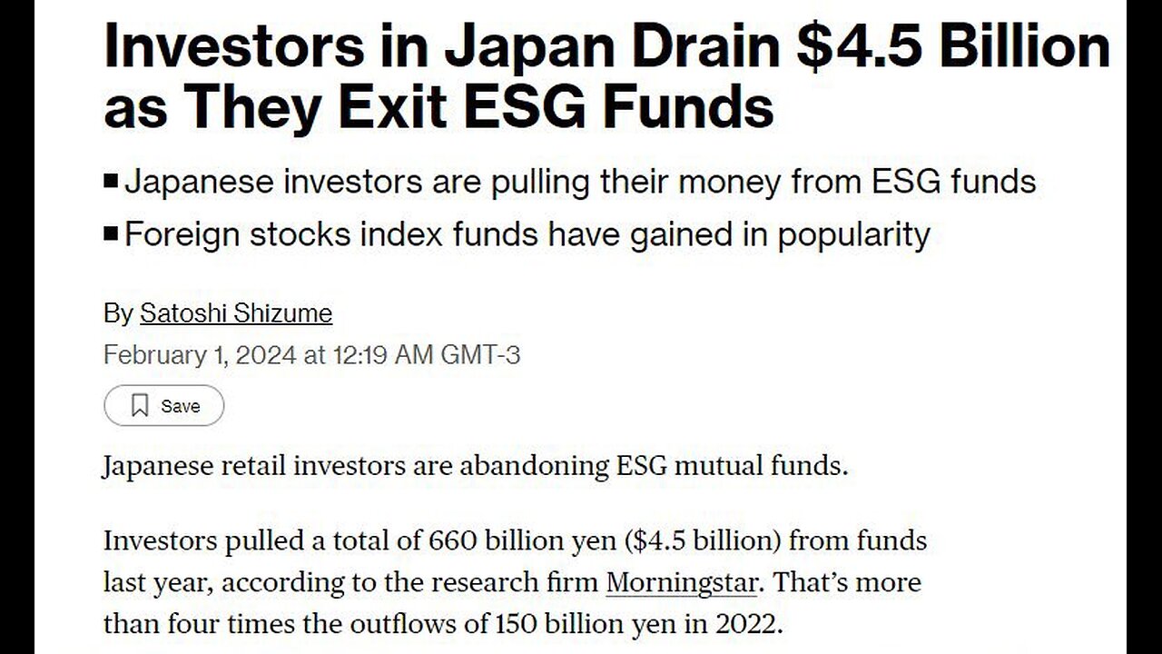 Japanese Investors Ditch ESG Funds