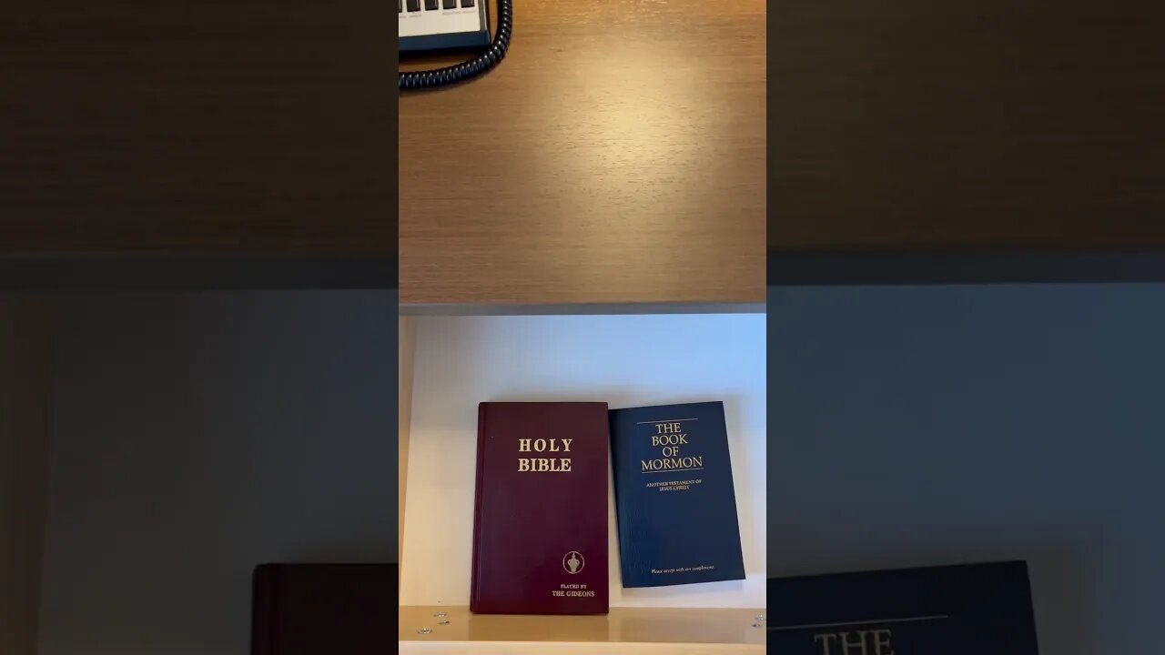 When You Open a Hotel Room Drawer and Discover A Battle For Your Very Soul