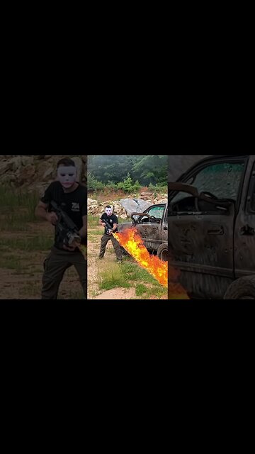 AR Mounted Flame 🔥 Thrower !