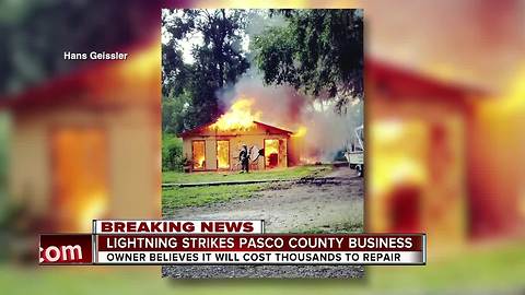 Lightning strikes local business