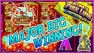 MAJOR BIG WIN FUN! Dancing Drums VS Ultimate Fire Link Glacier Gold Slots LIVESTREAM HIGHLIGHT