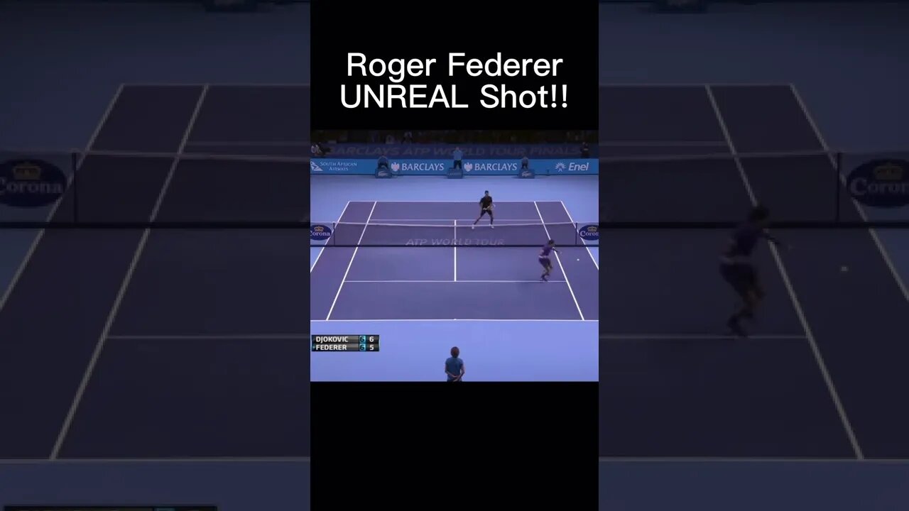 Roger Federer UNREAL Shot!! 🤯 #tennis #shorts