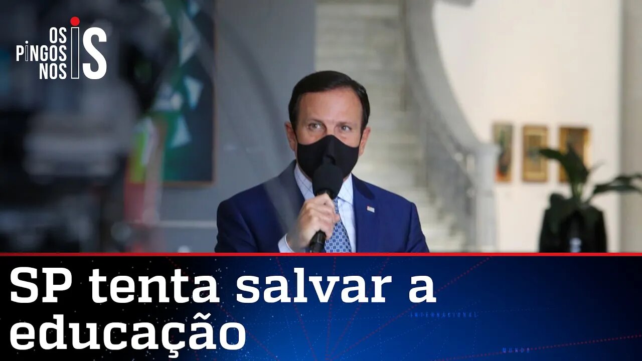 Depois de trancar escolas, Doria ordena volta às aulas presenciais