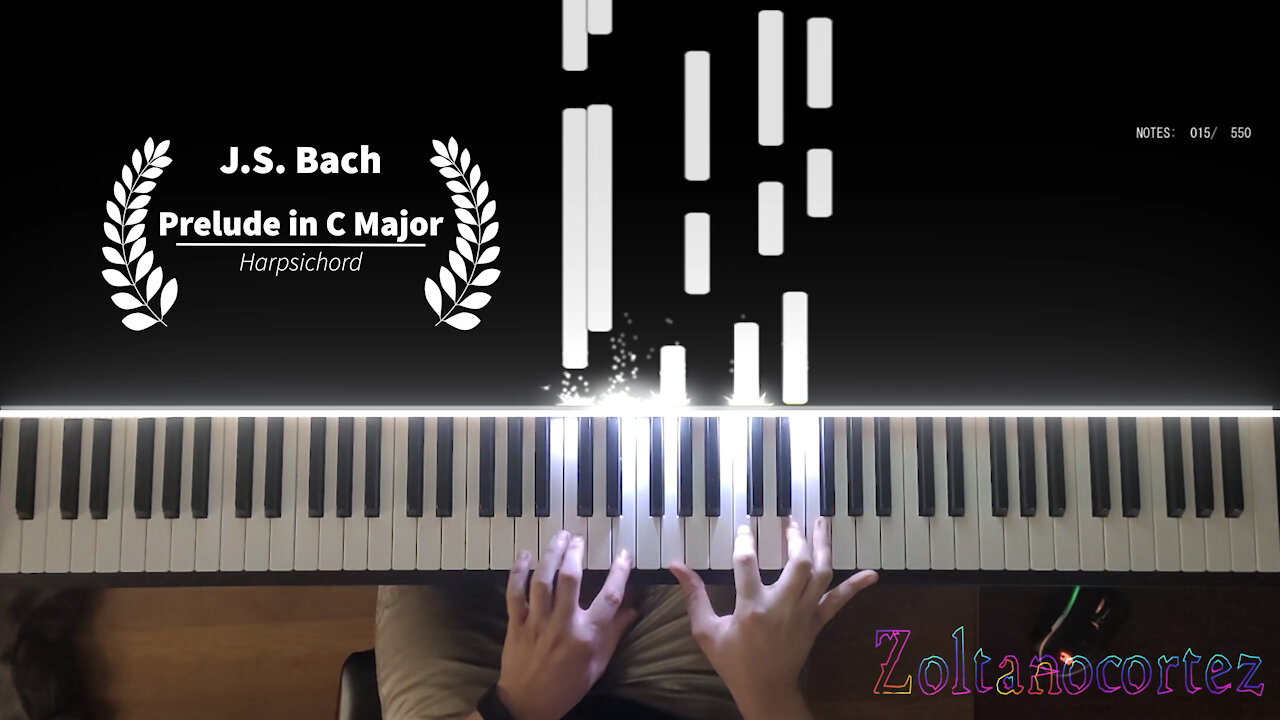 Bach: Prelude in C Major (harpsichord arr)