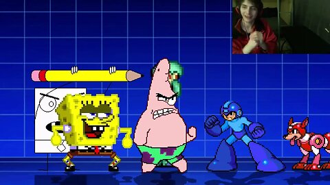 SpongeBob SquarePants Characters (SpongeBob, Squidward, And DoodleBob) VS Mega Man In An Epic Battle
